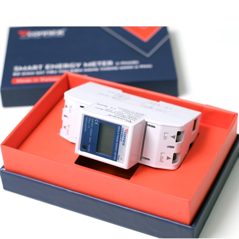 Công tơ điện tử thông minh wifi VCONNEX thiết bị giám sát điện năng tiêu thụ tính toán tiền điện theo dõi số điện từ xa qua điện thoại
