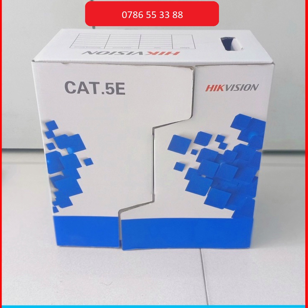 Dây cáp mạng HIKVISION 8 lõi đồng chuyên dụng cho camera giám sát modem WIFI mạng LAN bấm sẵn 2 đầu bán lẻ theo mét