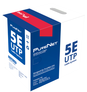 Dây cáp mạng LAN PURENET CAT 5E U UTP 8 lõi đồng chuyên dụng lắp camera giám sát máy chủ server điện nhẹ ME phòng game cao cấp