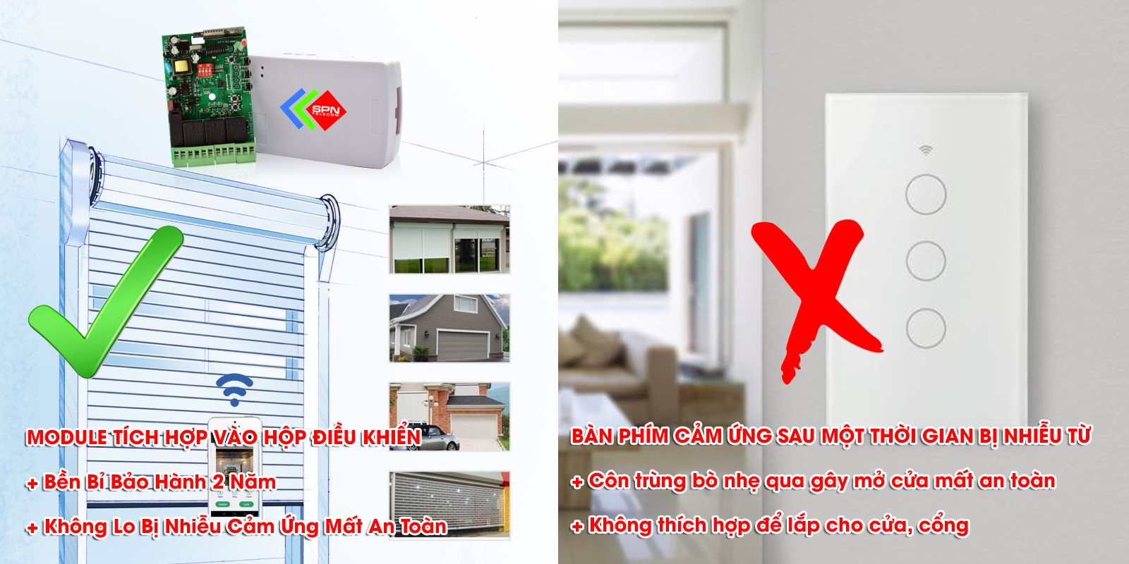 Điều Khiển Đóng Mở Cửa Cuốn Bằng Điện Thoại Thông Minh