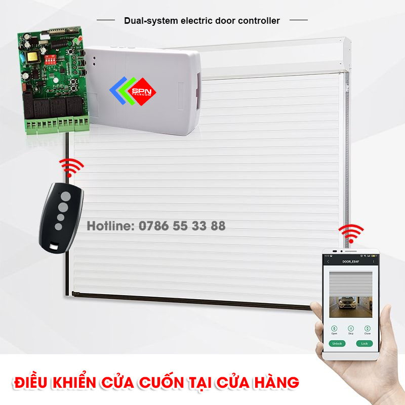 Điều Khiển Đóng Mở Cửa Cuốn Bằng Điện Thoại Thông Minh