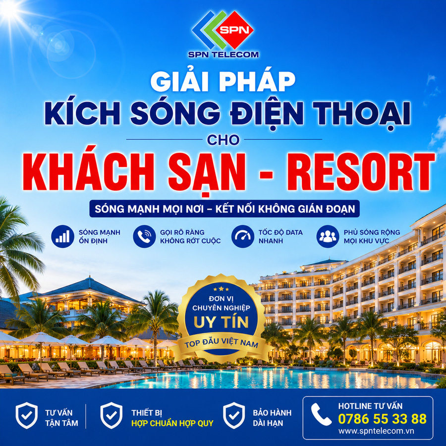 Kích Sóng Điện Thoại Cho Khách Sạn và Resort Chuyên Nghiệp – Nâng Cao Sự Hài Lòng Của Khách Hàng