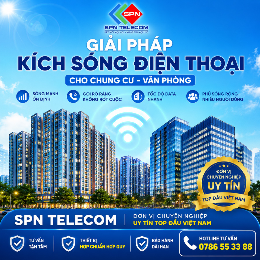 Giải Pháp Kích Sóng Điện Thoại Hiệu Quả Cho Tòa Nhà, Chung Cư, Thang Máy, Tầng Hầm Và Văn Phòng
