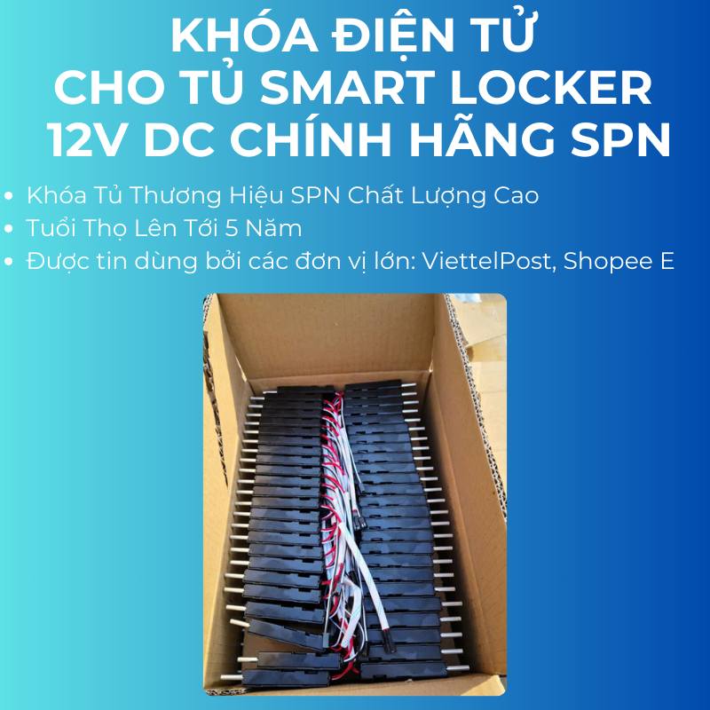 Khóa điện tử 12V cho tủ gửi đồ thông minh smart locker smartbox chính hãng SPN