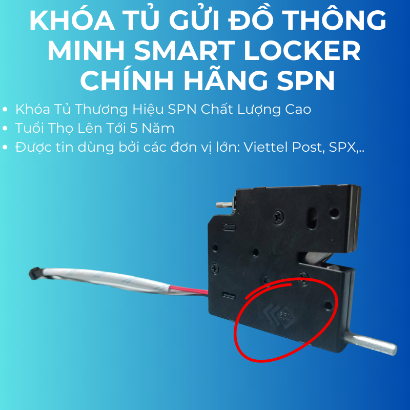 Khóa điện tử 12V cho tủ gửi đồ thông minh smart locker smartbox chính hãng SPN