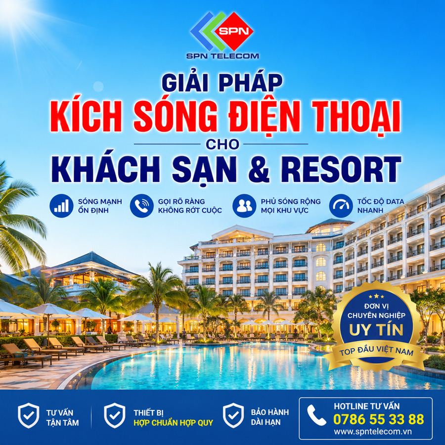 Kích Sóng Điện Thoại Cho Khách Sạn và Resort Chuyên Nghiệp – Nâng Cao Sự Hài Lòng Của Khách Hàng