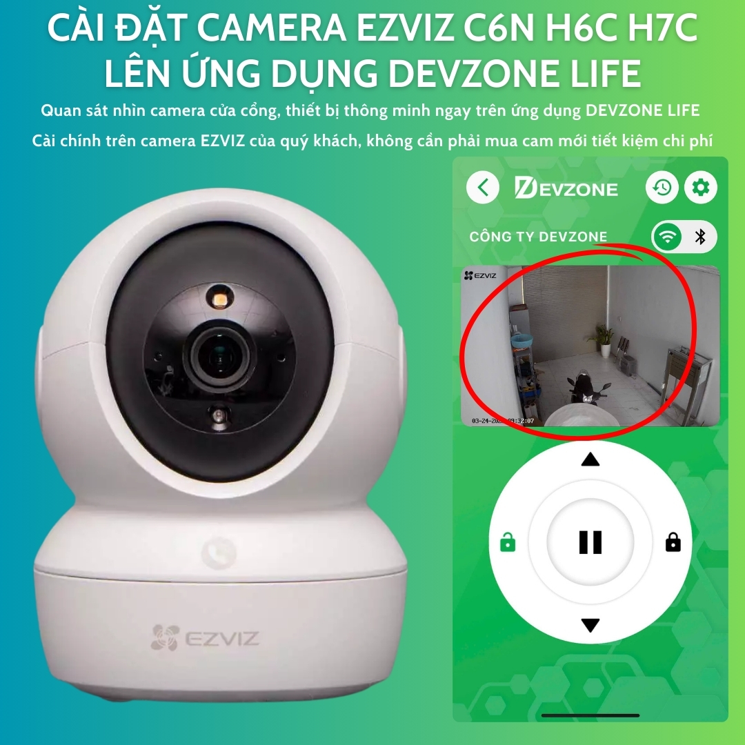 Mã license cài đặt tích hợp camera EZVIZ hiện lên app DEVZONE LIFE giám sát cửa cổng thiết bị thông minh từ xa