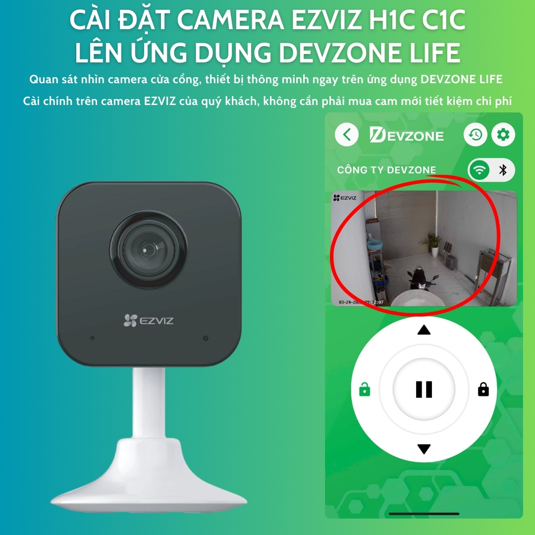 Mã license cài đặt tích hợp camera EZVIZ hiện lên app DEVZONE LIFE giám sát cửa cổng thiết bị thông minh từ xa
