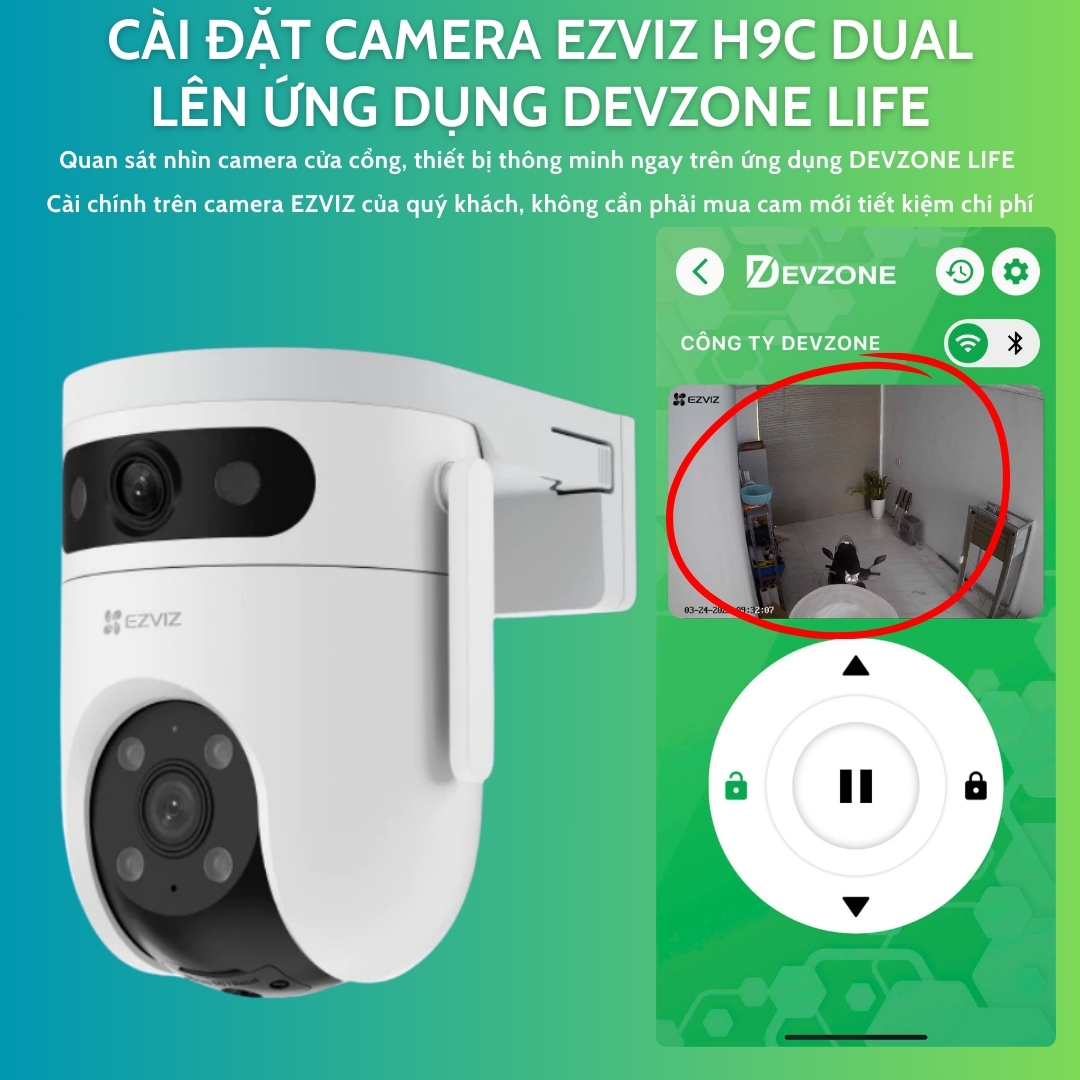 Mã license cài đặt tích hợp camera EZVIZ hiện lên app DEVZONE LIFE giám sát cửa cổng thiết bị thông minh từ xa