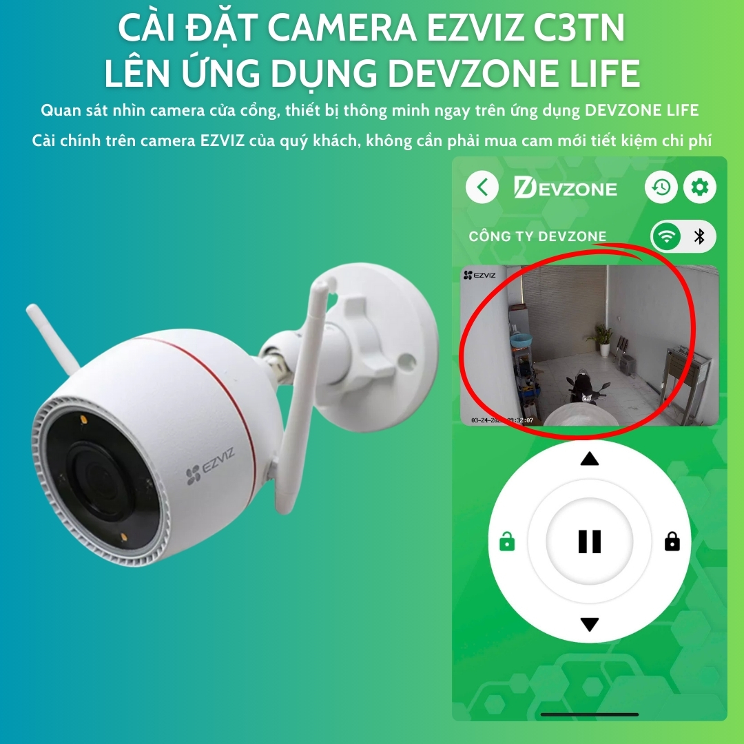 Mã license cài đặt tích hợp camera EZVIZ hiện lên app DEVZONE LIFE giám sát cửa cổng thiết bị thông minh từ xa