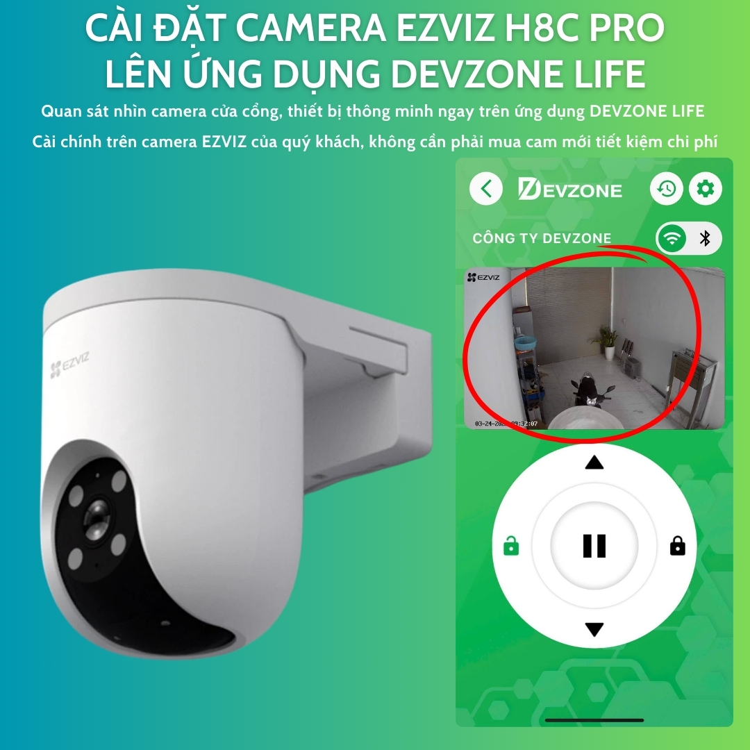 Mã license cài đặt tích hợp camera EZVIZ hiện lên app DEVZONE LIFE giám sát cửa cổng thiết bị thông minh từ xa