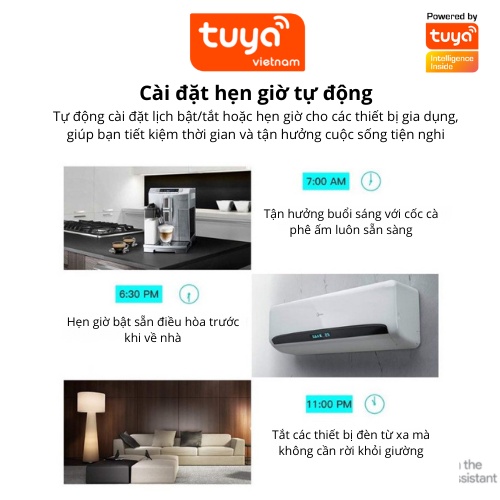 Ổ Cắm Dài Thông Minh Wifi TUYA 4 Chấu 2 cổng USB theo dõi điều khiển bật tắt từ xa qua điện thoại