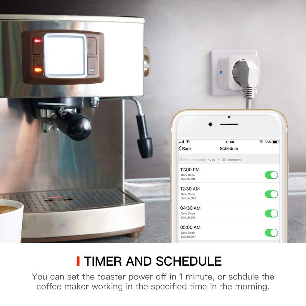 Ổ Cắm Thông Minh Wifi TUYA 16A Đo Điện Năng Tiêu Thụ Hẹn Giờ Điều Khiển Bật Tắt Từ Xa Qua Điện Thoại