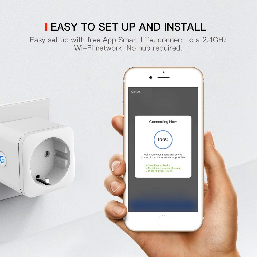 Ổ Cắm Thông Minh Wifi TUYA 16A Đo Điện Năng Tiêu Thụ Hẹn Giờ Điều Khiển Bật Tắt Từ Xa Qua Điện Thoại