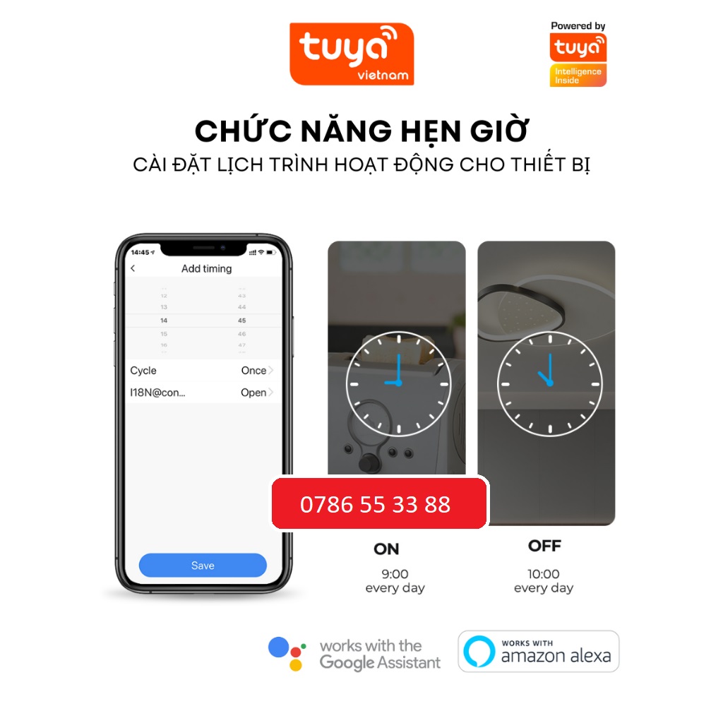 Ổ Cắm Thông Minh Wifi TUYA 16A Đo Điện Năng Tiêu Thụ Hẹn Giờ Điều Khiển Bật Tắt Từ Xa Qua Điện Thoại