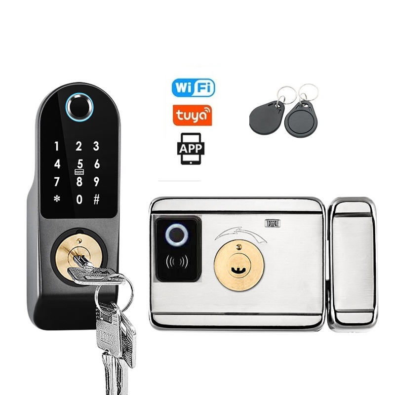 Ổ khoá vân tay thông minh wifi TUYA TTLOCK cửa sắt phòng trọ theo dõi người ra vào điều khiển đóng mở qua điện thoại