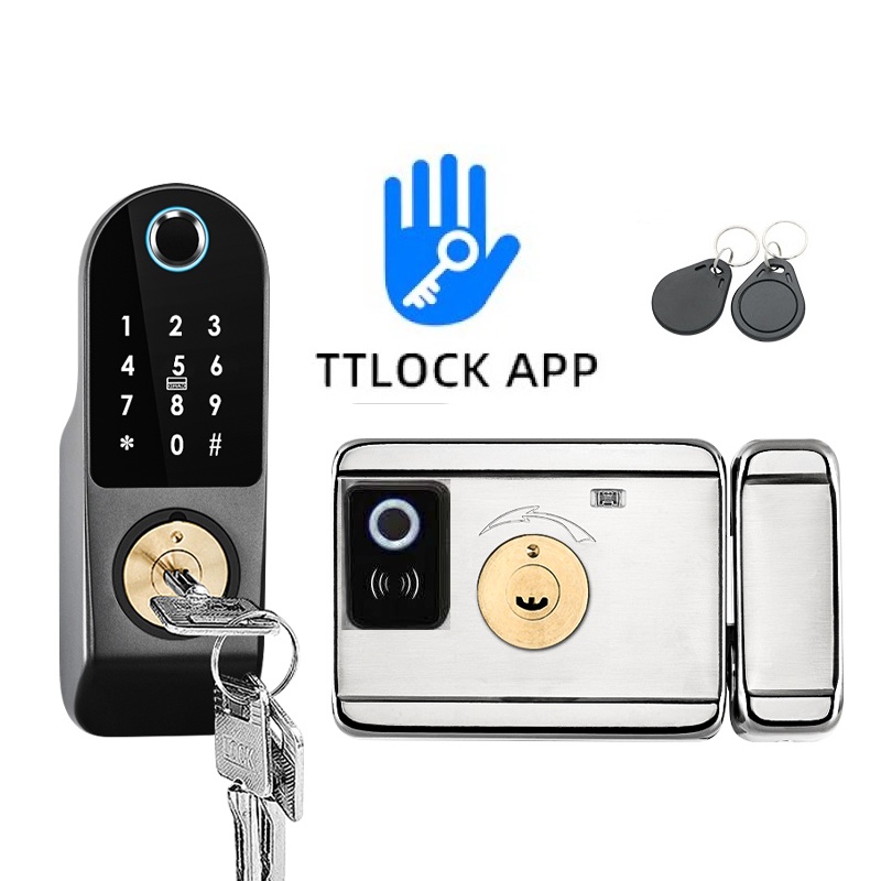 Ổ khoá vân tay thông minh wifi TUYA TTLOCK cửa sắt phòng trọ theo dõi người ra vào điều khiển đóng mở qua điện thoại