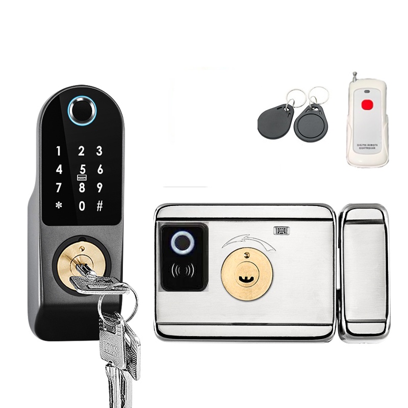 Ổ khoá vân tay thông minh wifi TUYA TTLOCK cửa sắt phòng trọ theo dõi người ra vào điều khiển đóng mở qua điện thoại