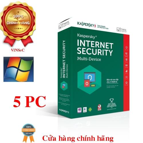 PHẦN MỀM BẢO MẬT MÁY TÍNH KASPERSKY INTERNET SECURITY 5PC - HÃNG PHÂN PHỐI CHÍNH THỨC