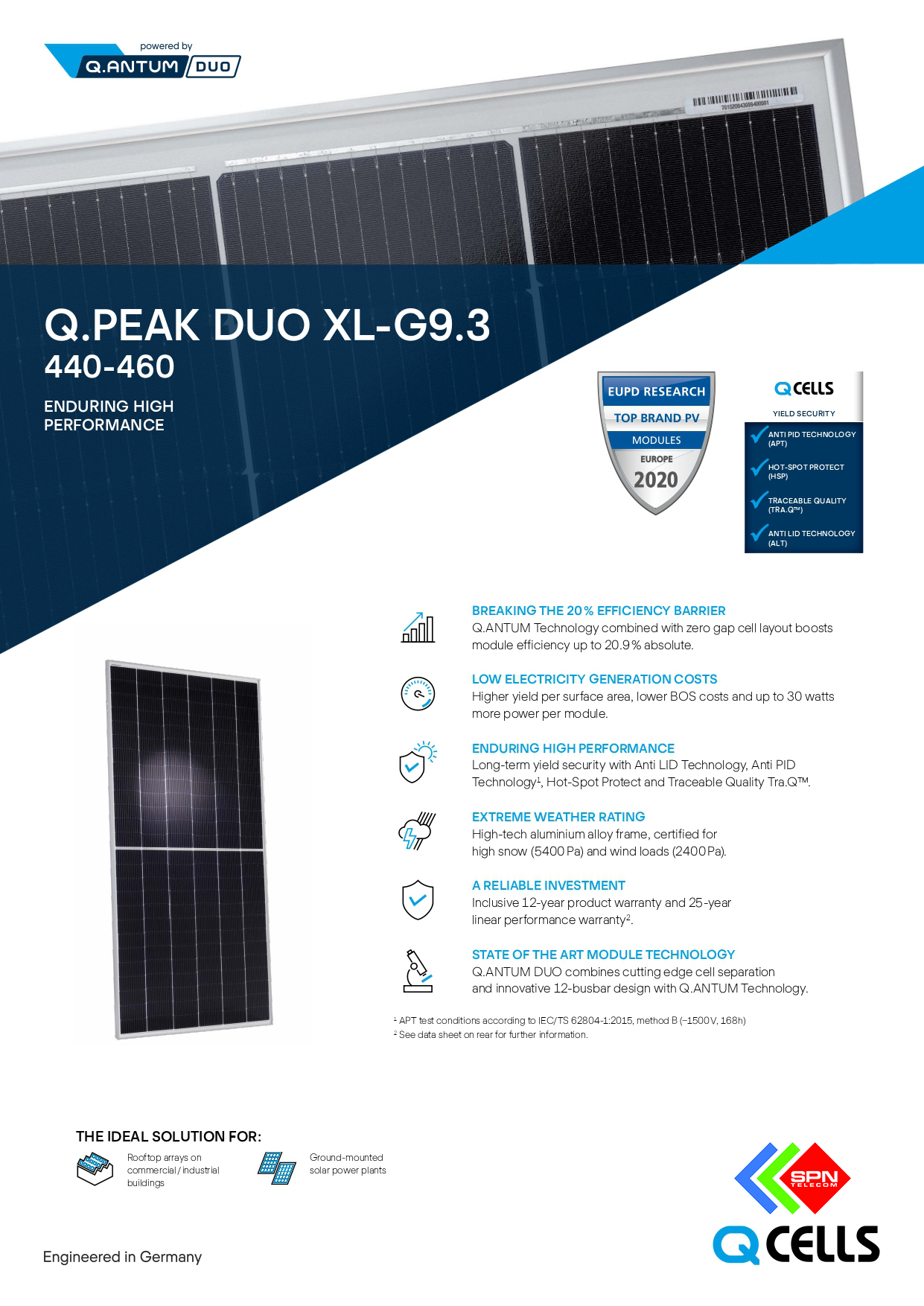 Pin Qcell 450w - Pin Mặt Trời Công Nghệ Đức Cao Cấp