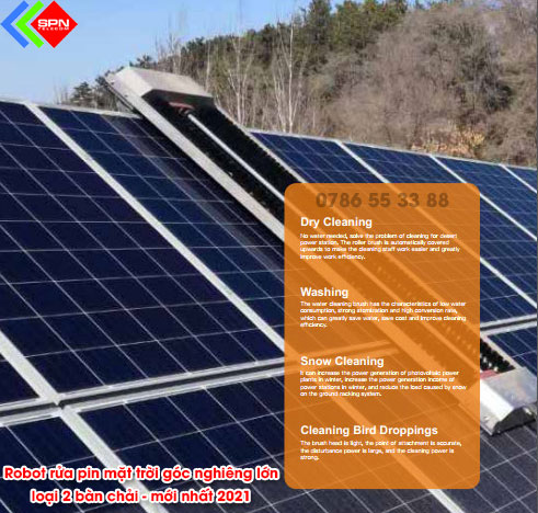Robot Rửa Pin Mặt Trời Hiệu Suất Cao ABX Thiết Kế Mới Nhất 2021
