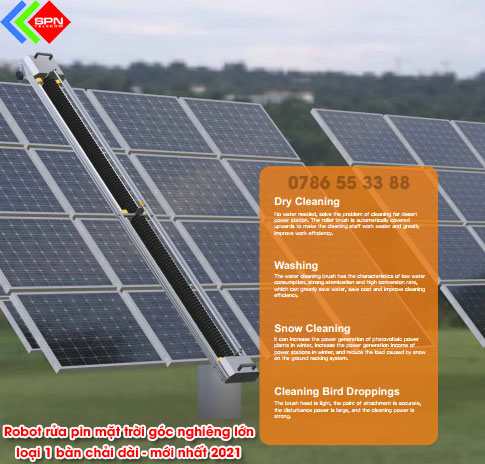 Robot Rửa Pin Mặt Trời Hiệu Suất Cao ABX Thiết Kế Mới Nhất 2021