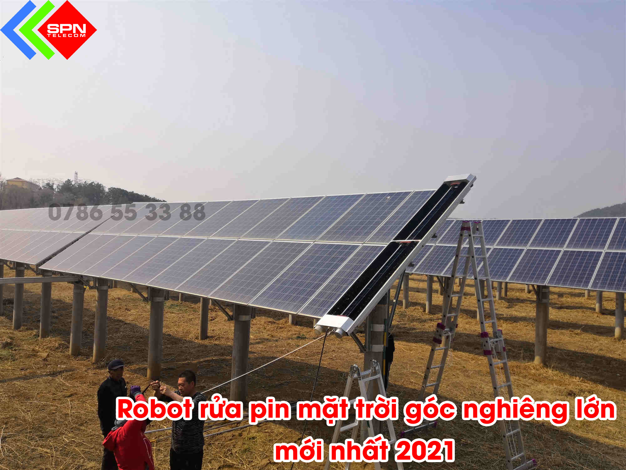 Robot Rửa Pin Mặt Trời Hiệu Suất Cao ABX Thiết Kế Mới Nhất 2021