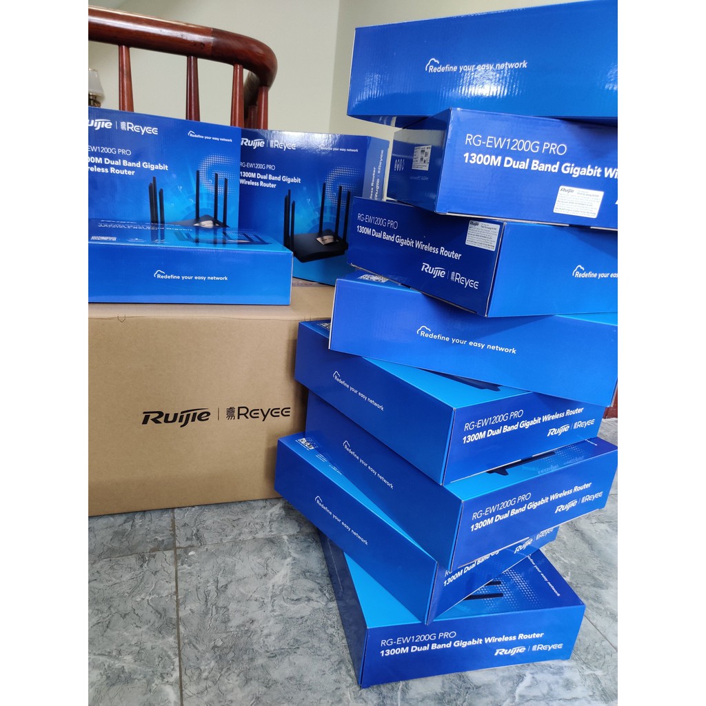 Thiết bị modem wifi RUIJIE RG-EW1200G PRO tốc độ cao Gigabit phát livestream trực tuyến chơi game kết nối internet truy cập lên tới 30 người