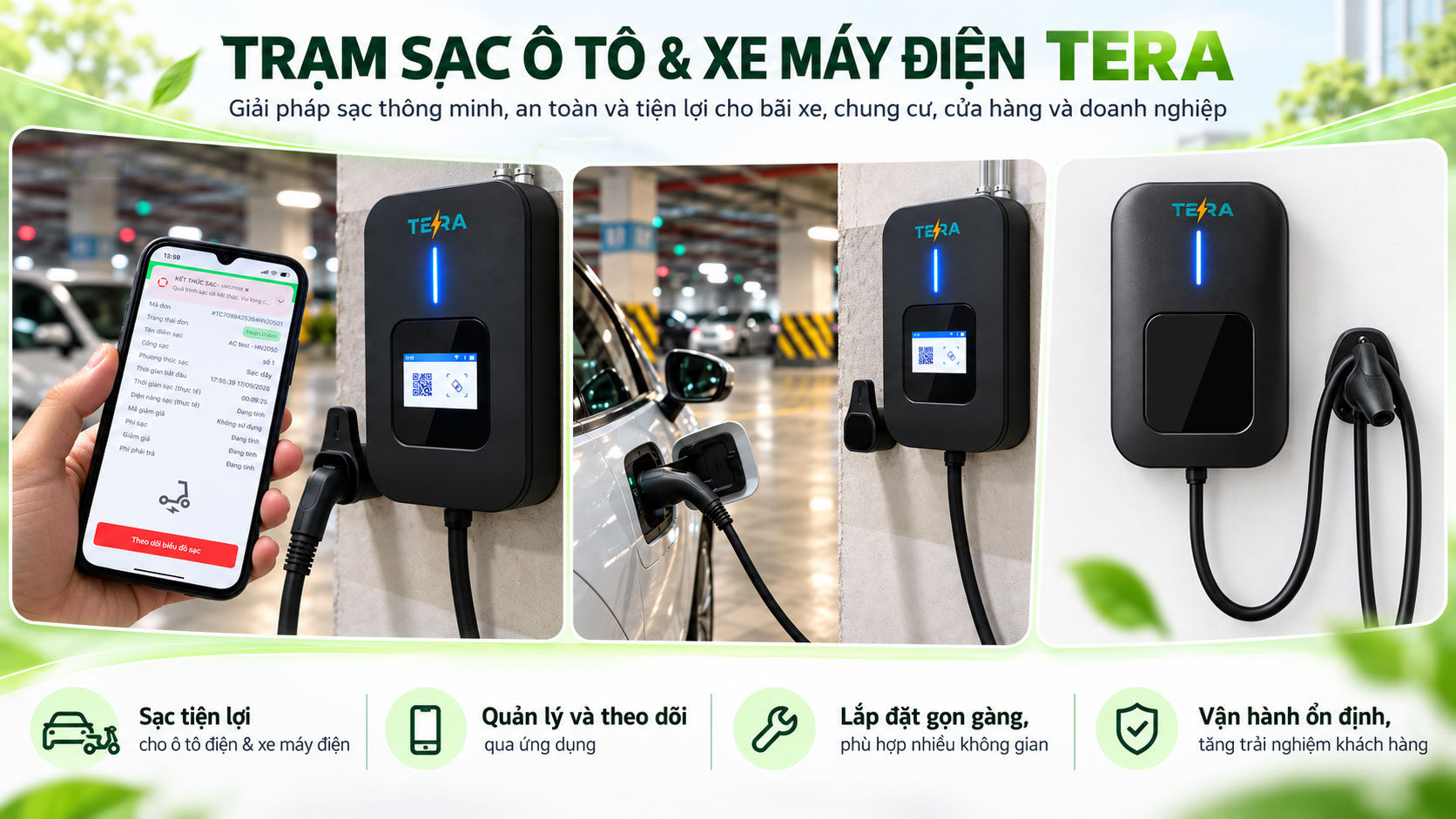 Dịch Vụ Sửa Chữa Trạm Sạc Xe Điện AC/DC Uy Tín | TERA