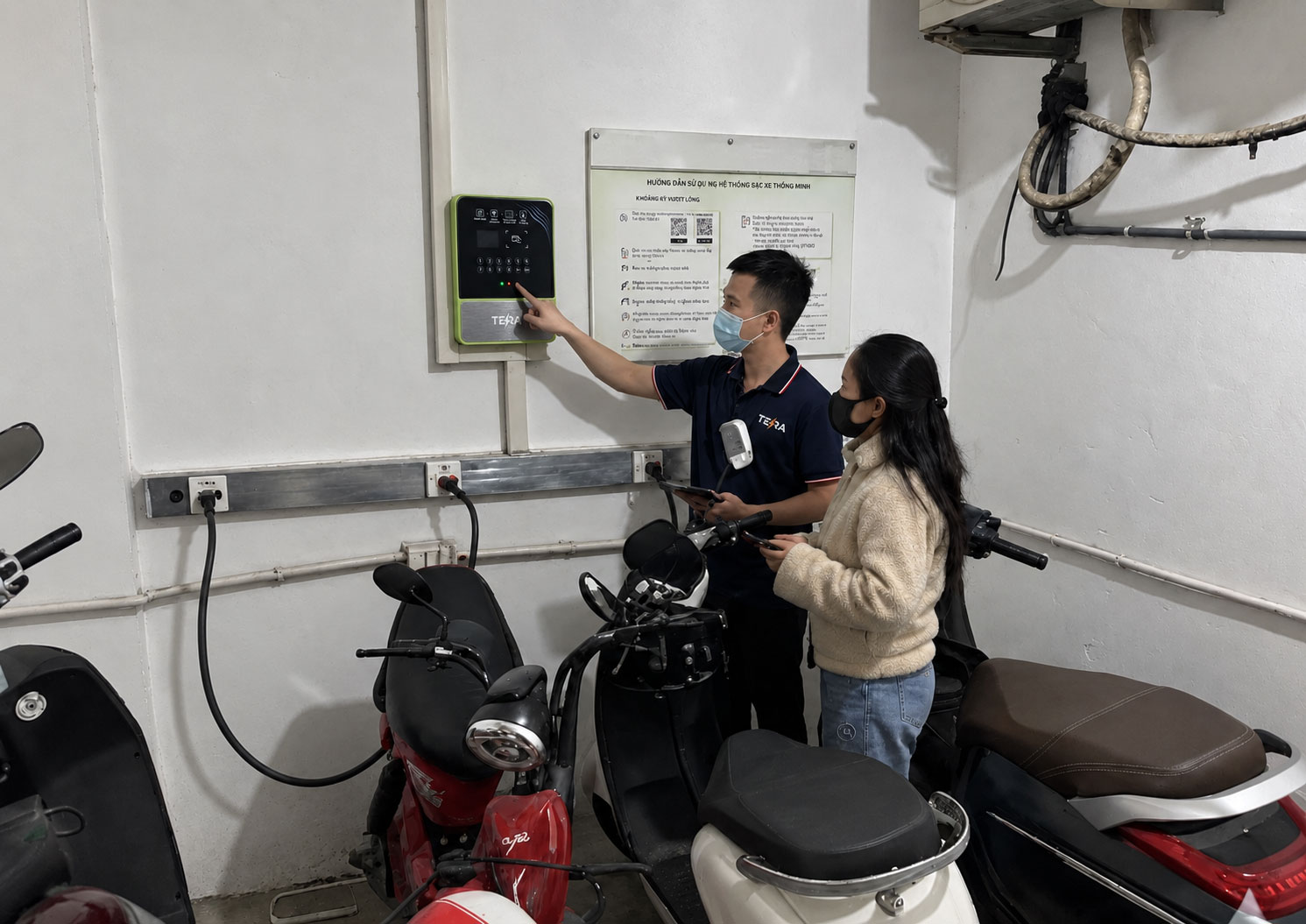 Giải Pháp Trạm Sạc Xe Máy Điện TERA - An Toàn Điện, Hệ Thống Tự Động Thông Minh, Quản Lý Từ Xa