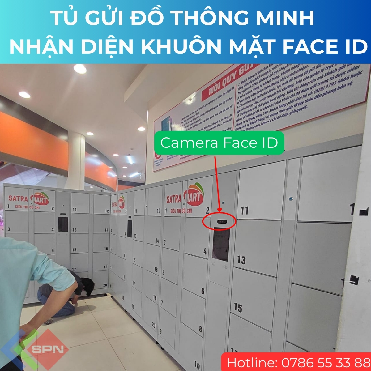 Tủ gửi đồ thông minh nhận diện khuôn mặt Face ID