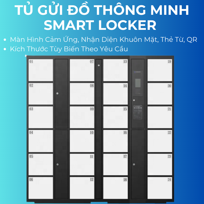 Tủ gửi đồ thông minh cho siêu thị khách sạn phòng tập thể hình khu vui chơi sân golf smart locker parcel