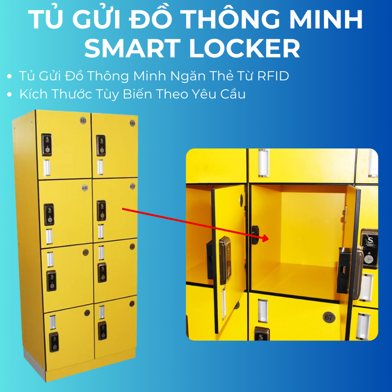 Tủ gửi đồ thông minh cho siêu thị khách sạn phòng tập thể hình khu vui chơi sân golf smart locker parcel