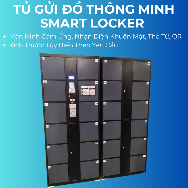 Tủ gửi đồ thông minh cho siêu thị khách sạn phòng tập thể hình khu vui chơi sân golf smart locker parcel