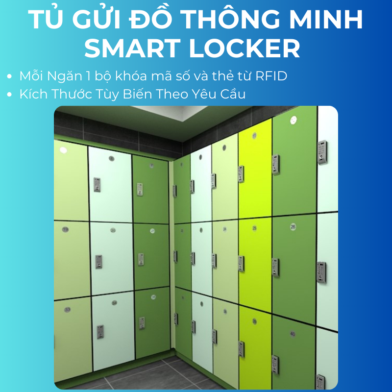 Tủ gửi đồ thông minh cho siêu thị khách sạn phòng tập thể hình khu vui chơi sân golf smart locker parcel