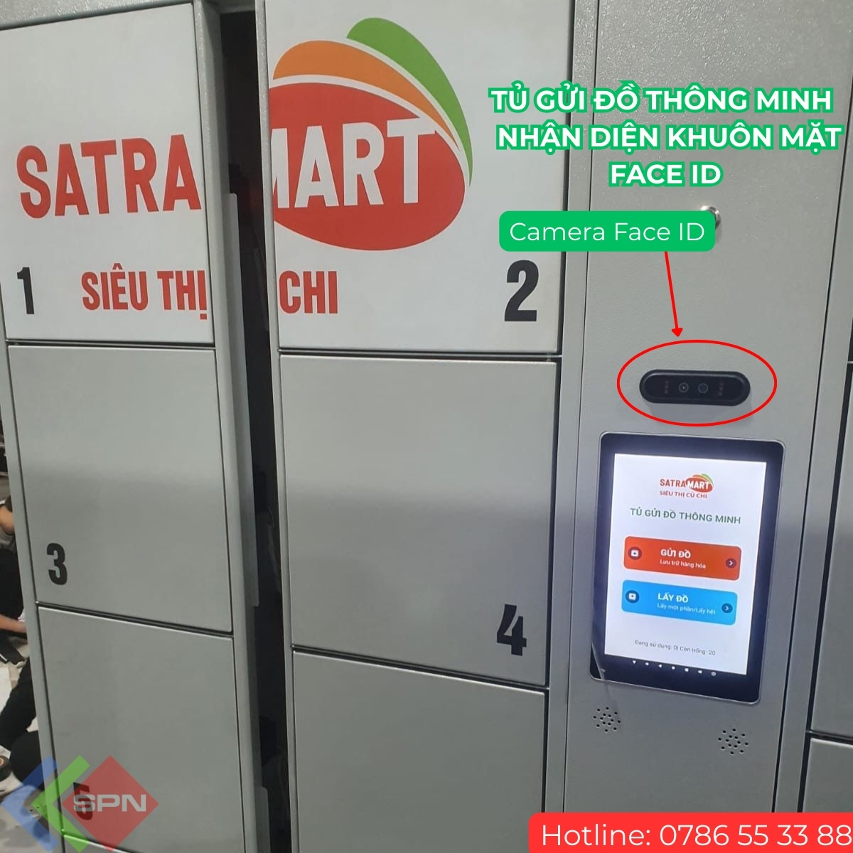 Tủ gửi đồ thông minh nhận diện khuôn mặt Face ID