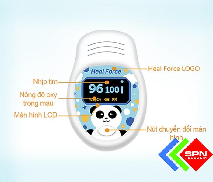 Máy đo nồng độ oxy SPO2 trong máu cho trẻ em Heal Force Prince-100D cao cấp