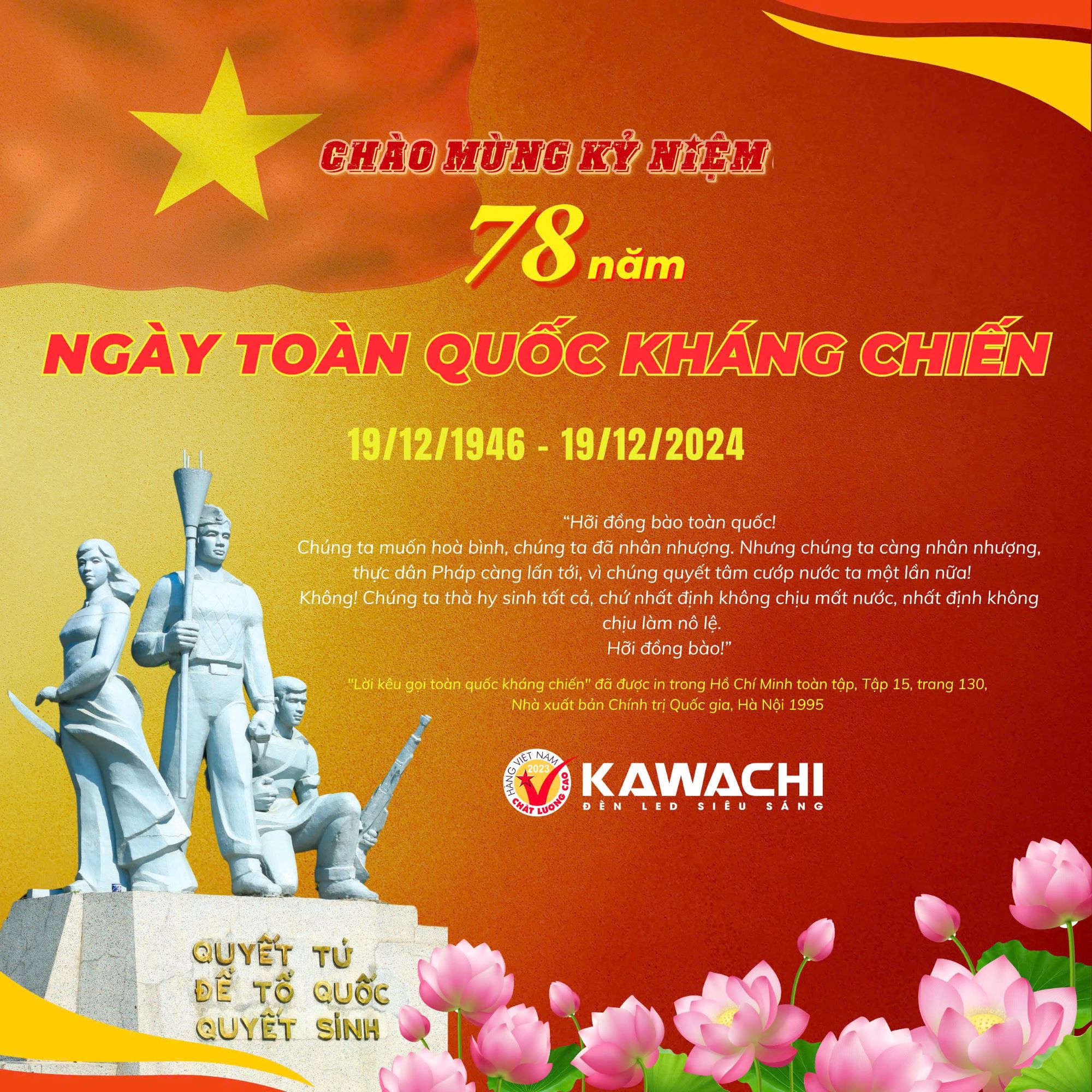 KỶ NIỆM 78 NĂM NGÀY TOÀN QUỐC KHÁNG CHIẾN (19/12/1946 - 19/12/2024)
