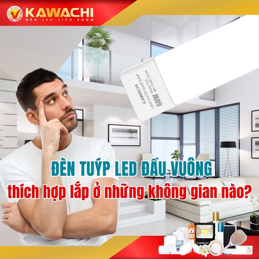 ĐÈN TUÝP LED ĐẦU VUÔNG THÍCH HỢP LẮP Ở NHỮNG KHÔNG GIAN NÀO?