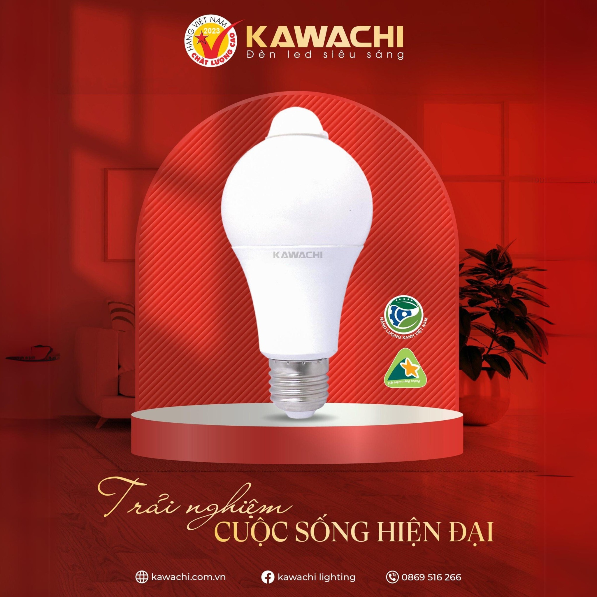 CHIẾU SÁNG THÔNG MINH CÙNG ĐÈN LED BULB CẢM ỨNG KAWACHI