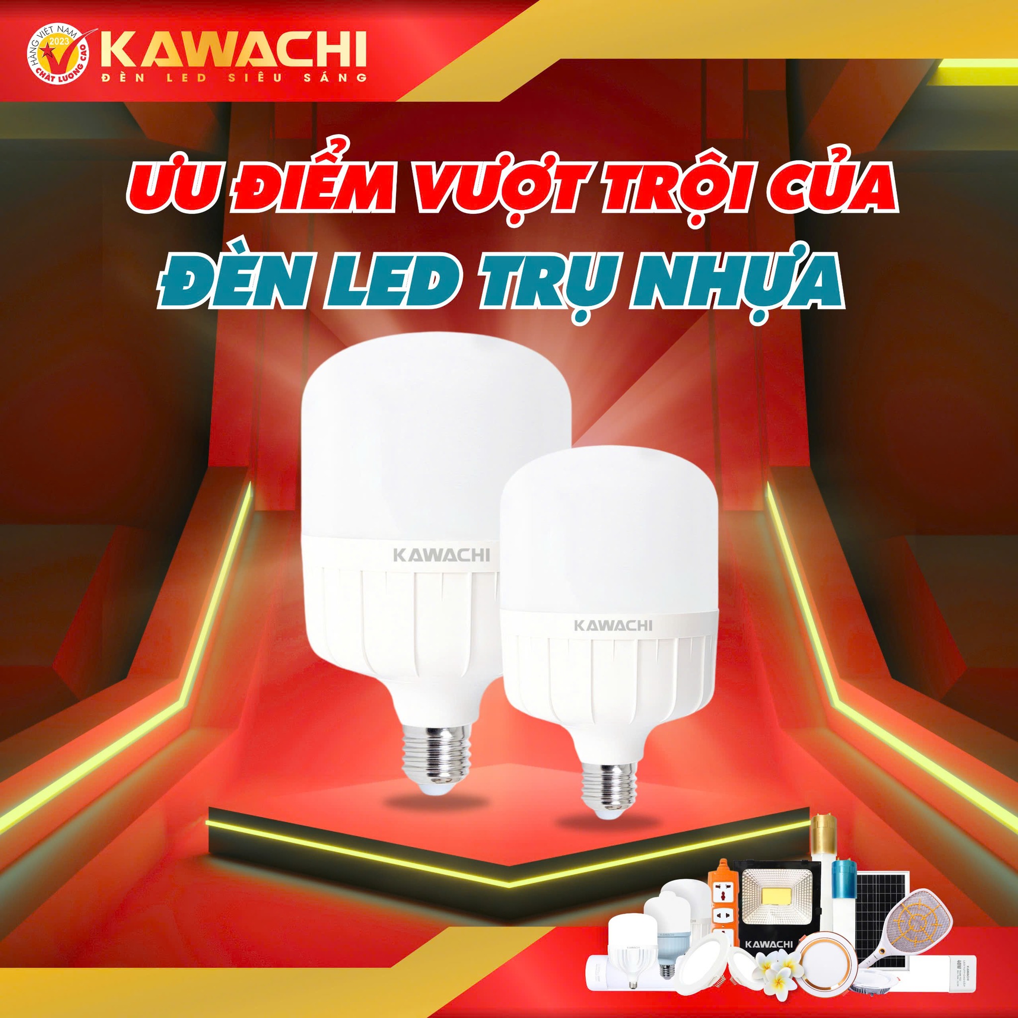 ƯU ĐIỂM VƯỢT TRỘI CỦA ĐÈN LED TRỤ NHỰA