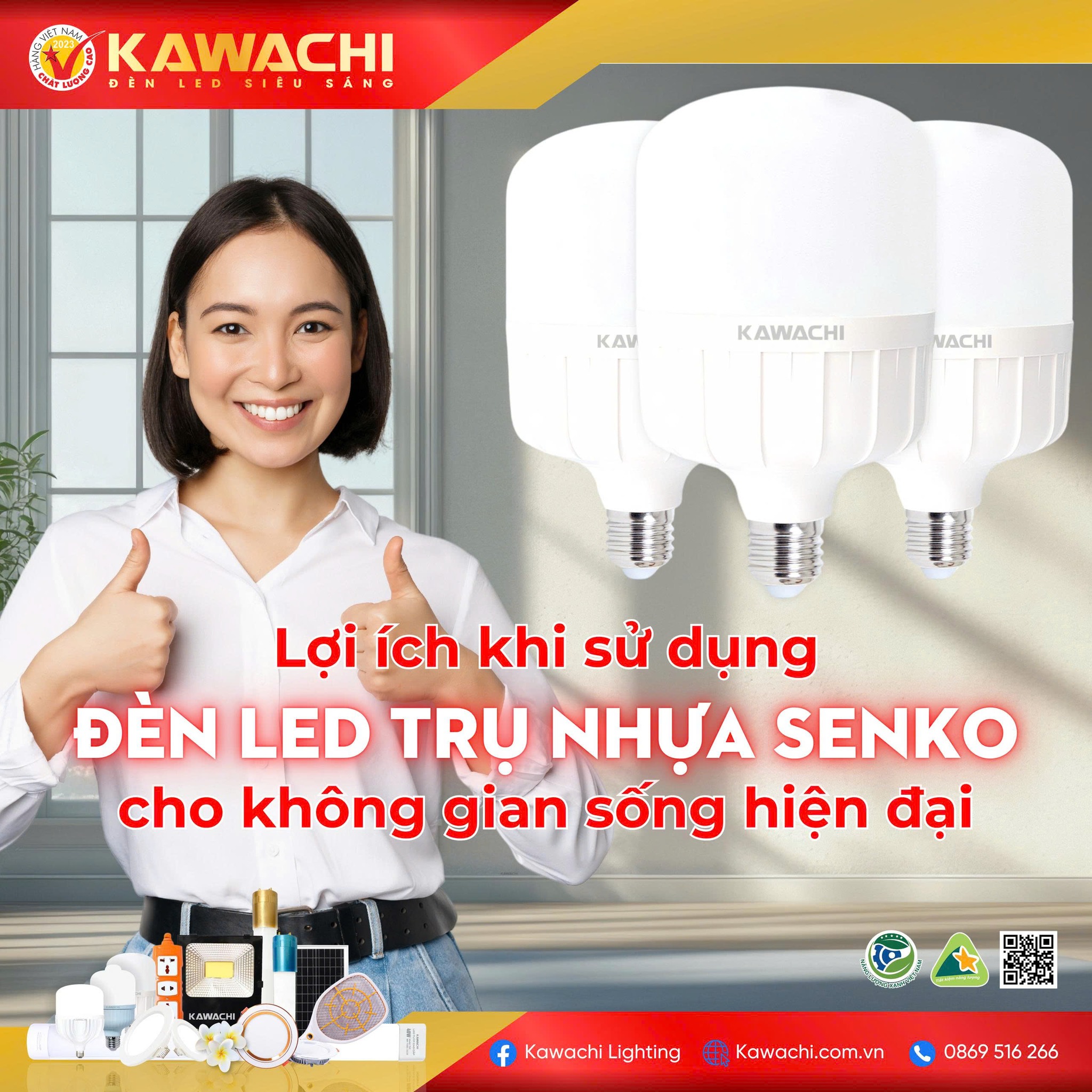 LỢI ÍCH KHI SỬ DỤNG ĐÈN LED TRỤ NHỰA SENKO CHO KHÔNG GIAN SỐNG HIỆN ĐẠI