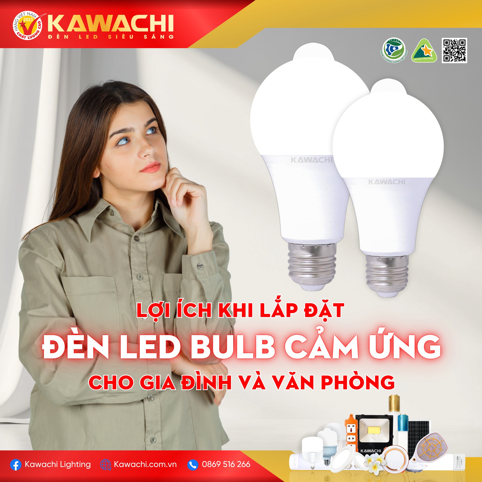 LỢI ÍCH KHI LẮP ĐẶT ĐÈN LED BULB CẢM ỨNG CHO GIA ĐÌNH VÀ VĂN PHÒNG