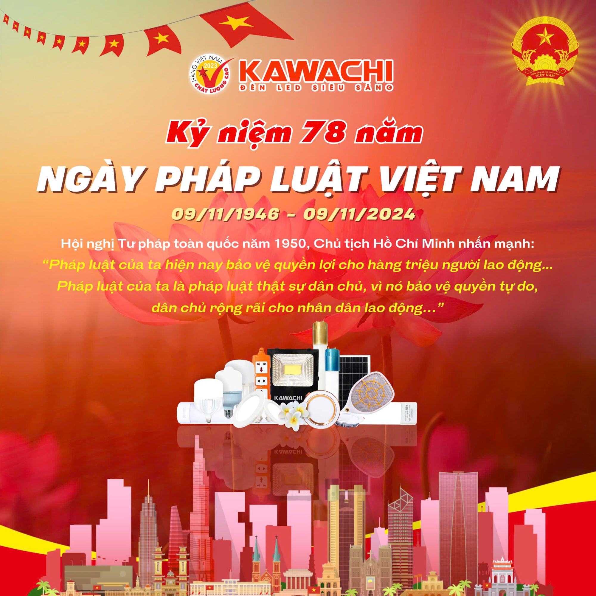 KỶ NIỆM 78 NĂM NGÀY PHÁP LUẬT VIỆT NAM (09/11/1946 - 09/11/2024)