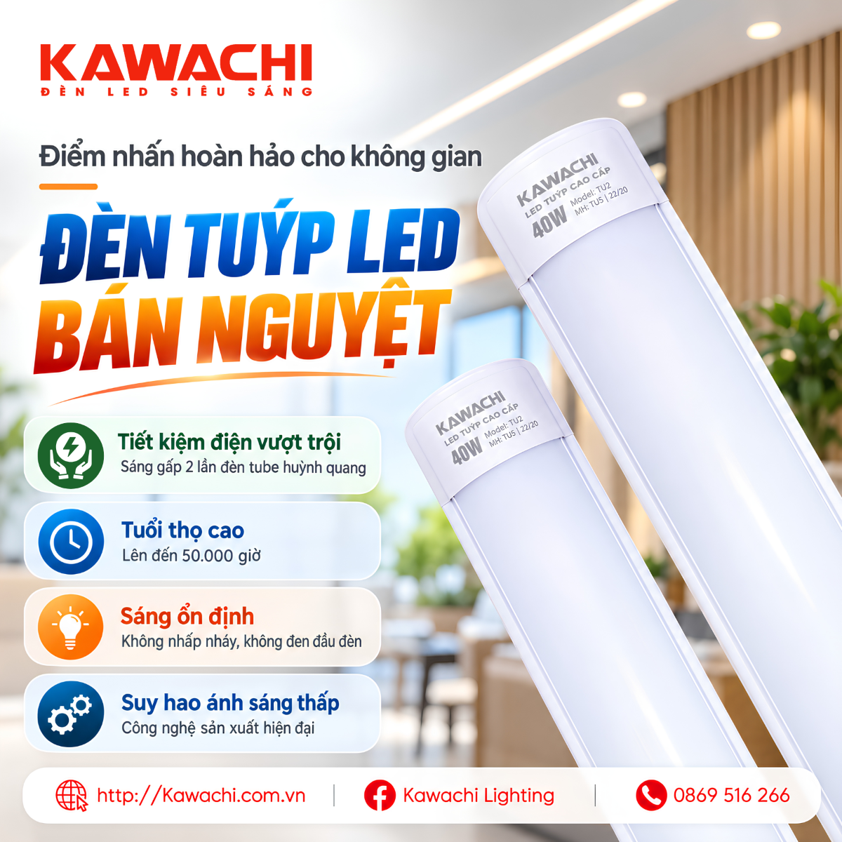 ĐÈN TUÝP LED BÁN NGUYỆT - ĐIỂM NHẤN HOÀN HẢO CHO KHÔNG GIAN