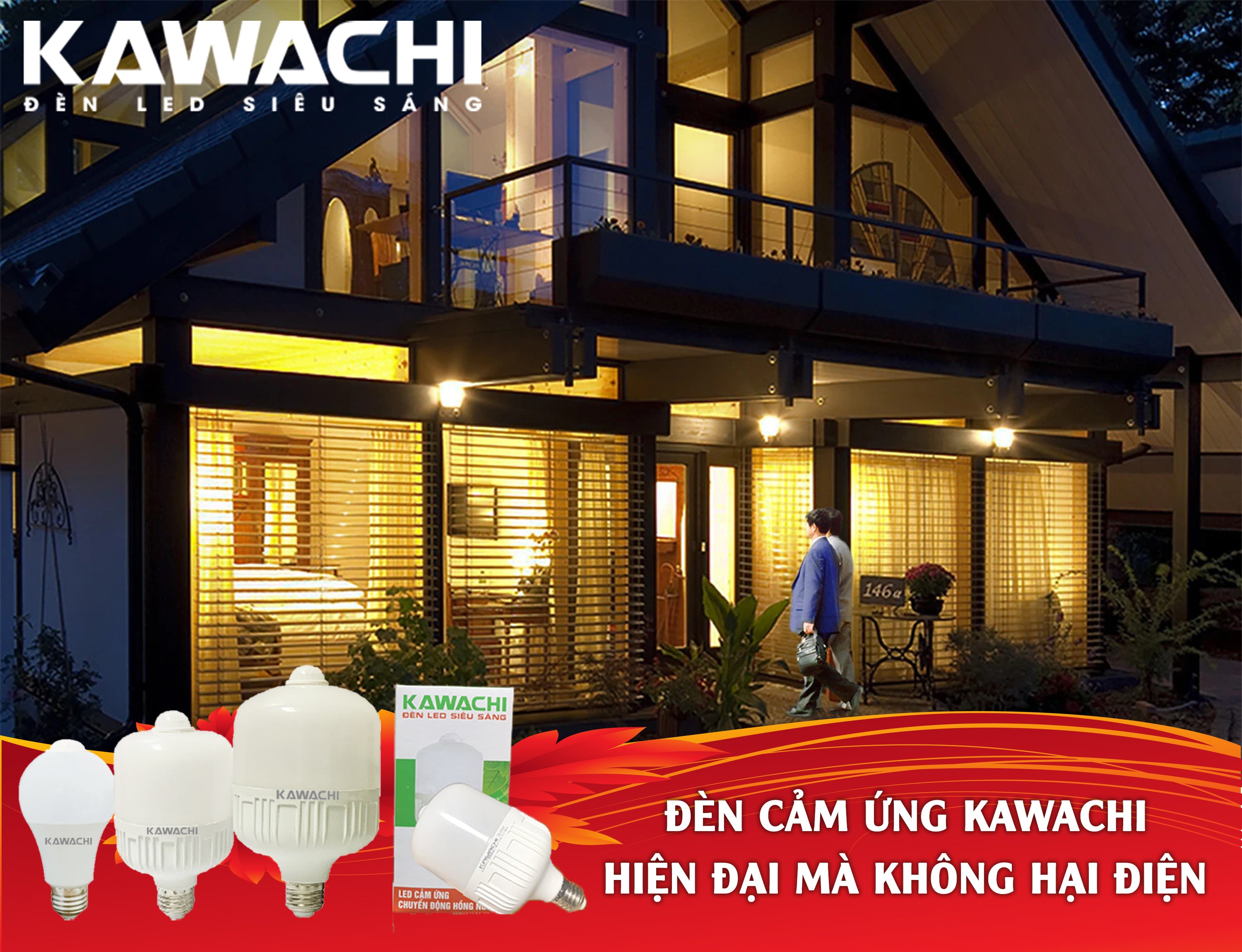 ĐÈN LED CẢM ỨNG KAWACHI - HIỆN ĐẠI MÀ KHÔNG HẠI ĐIỆN