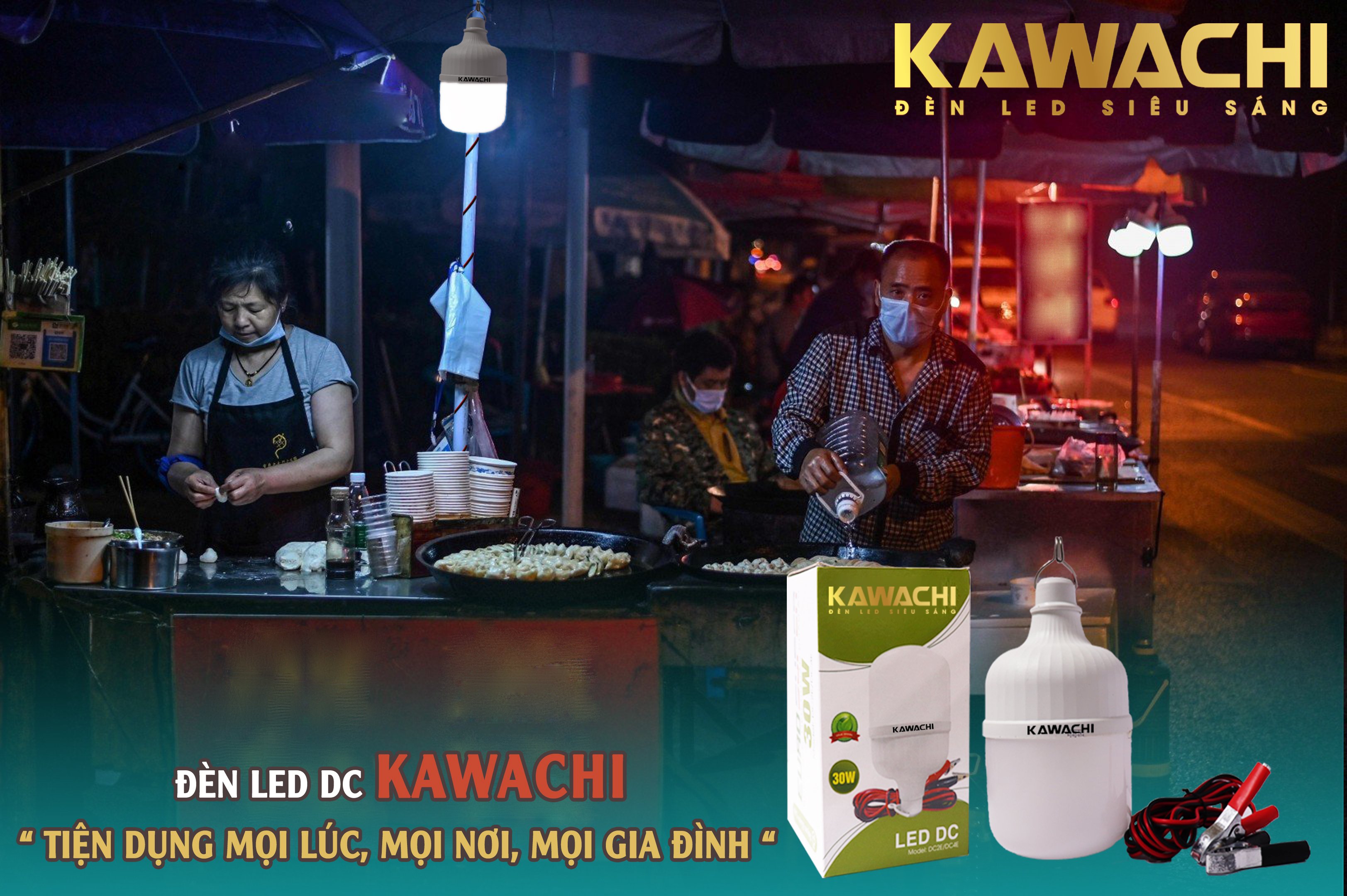 ĐÈN LED DC KAWACHI - TIỆN DỤNG MỌI LÚC, MỌI NƠI, MỌI GIA ĐÌNH