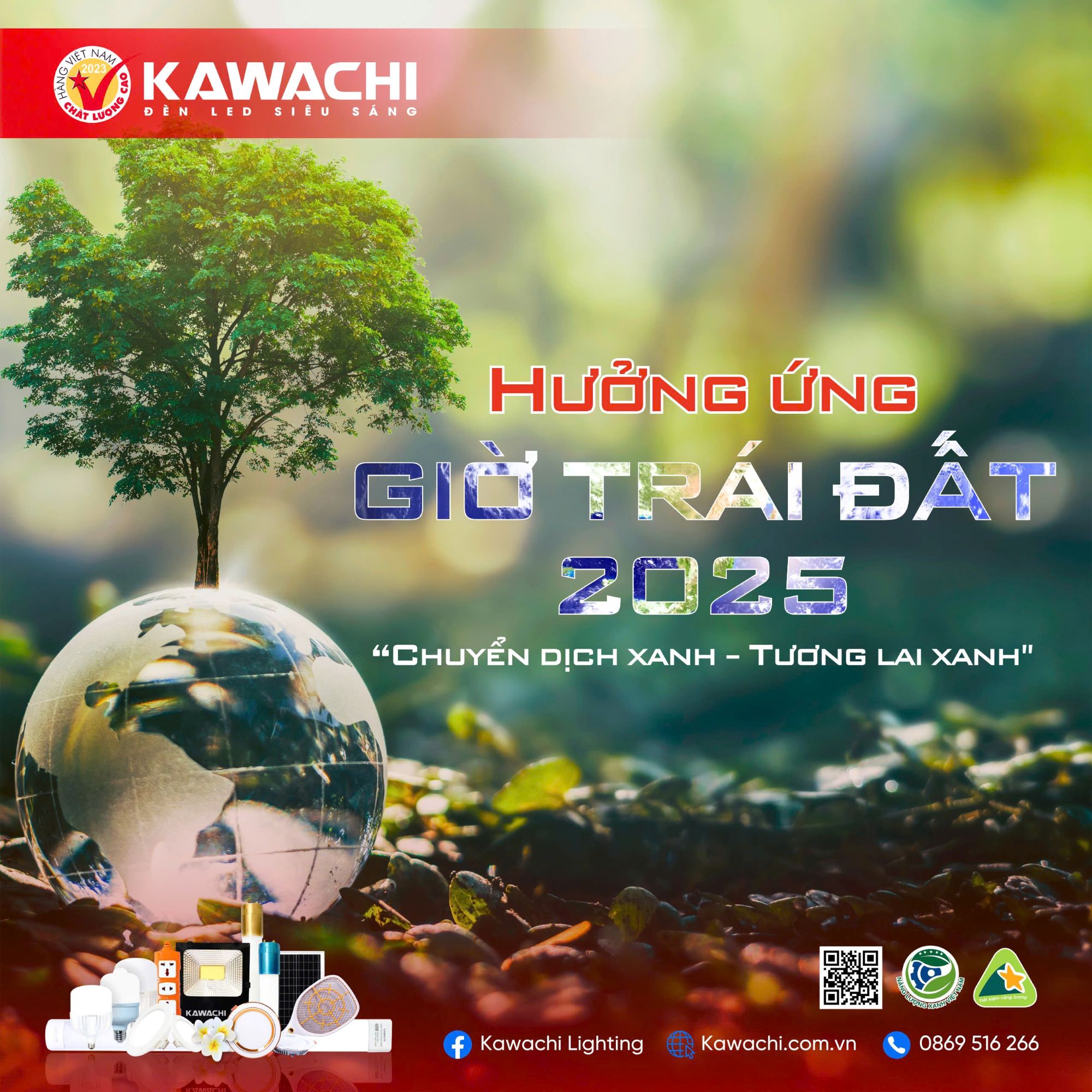 GIỜ TRÁI ĐẤT 2025 - CHUYỂN DỊCH XANH, TƯƠNG LAI XANH