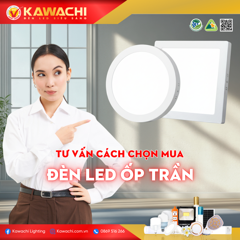 TƯ VẤN CÁCH CHỌN MUA ĐÈN LED ỐP TRẦN