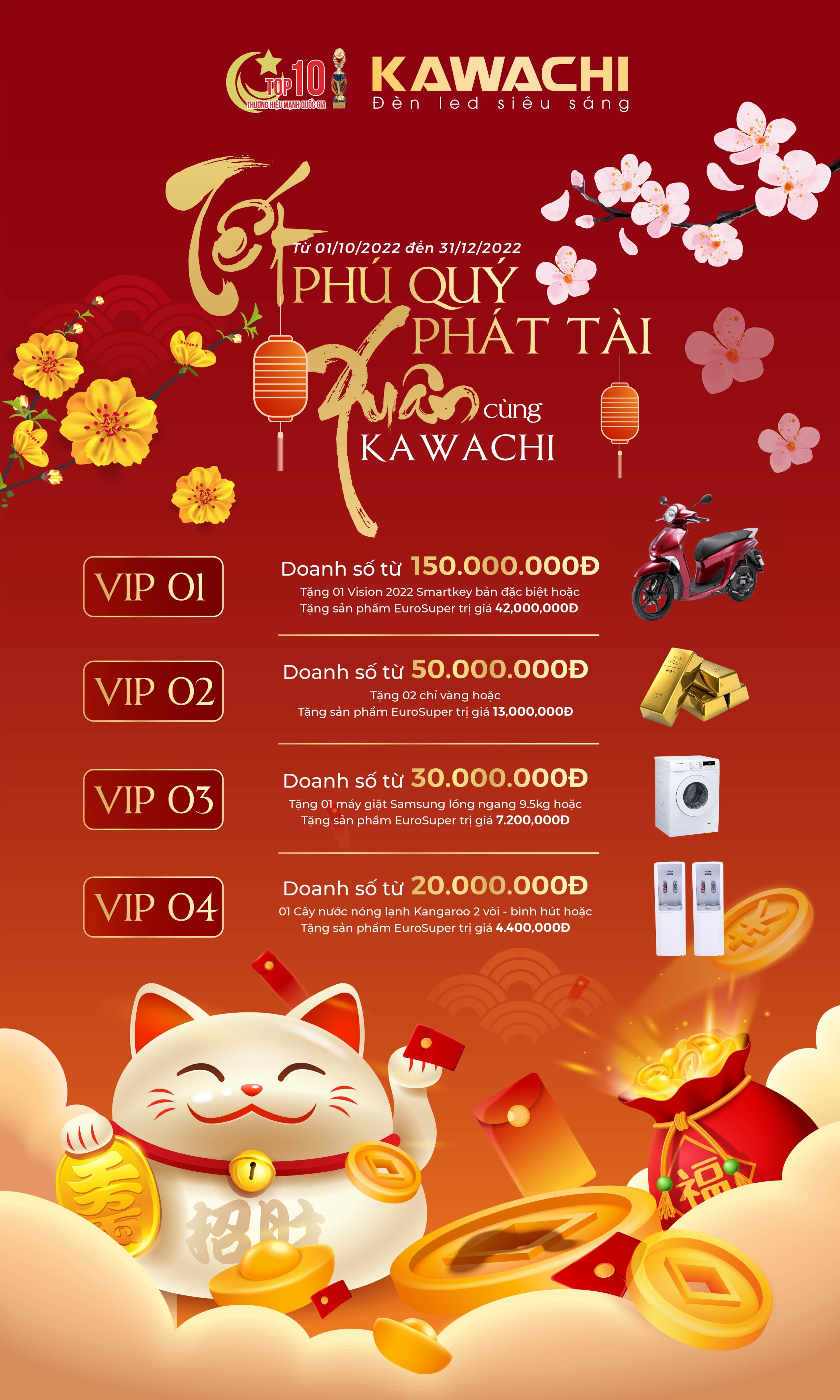 TẾT PHÚ QUÝ - XUÂN PHÁT TÀI CÙNG KAWACHI